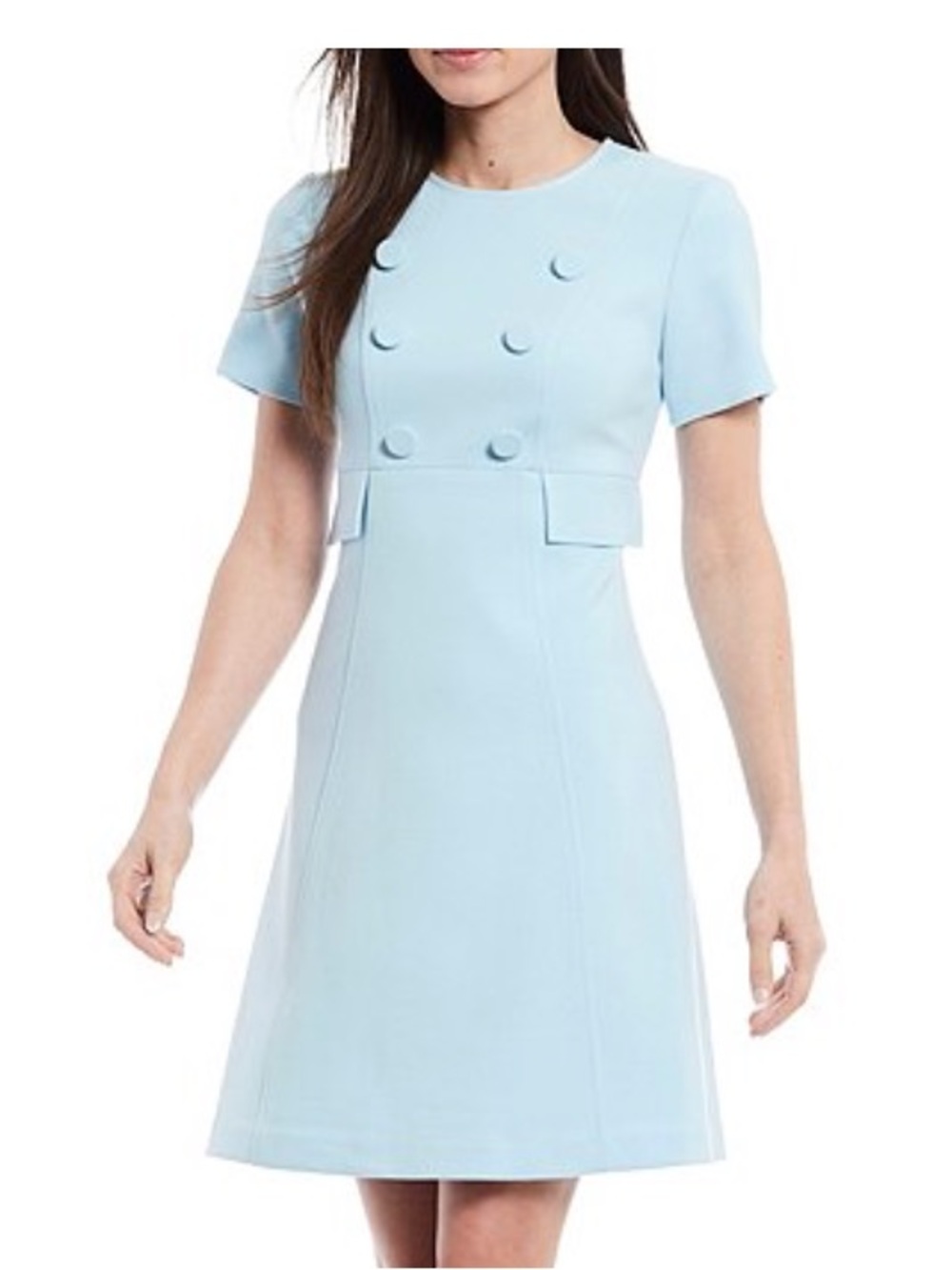 Eliza J Blue Button Front Dress